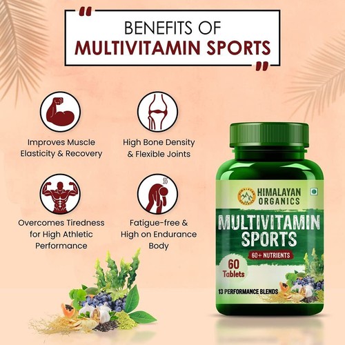 Himalayan Organics Multivitamin Sports with 60 + Vital Nutrients 60 Tablet US - Picture 7 of 7