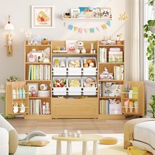 Montessori Bookshelf and Toy Storage Organizer for Kids