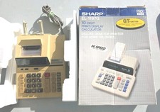 Sharp 10-Digit Print/Display Calculator EL-1197 In Box Works Great