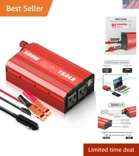 Versatile 500W Power Inverter for Vehicles – Dual USB and AC Power Solutions