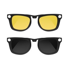 RCstyle HiBloks 2Pcs Polarized Clip-on Compatible Ray-Ban Meta Wayfarer Gen 2