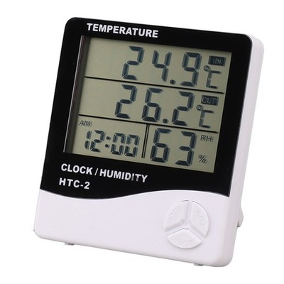 Indoor Outdoor Thermometer High Accuracy Digital Hygrometer Large Screen Dis SET