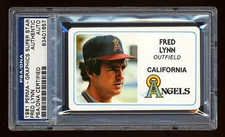 FRED LYNN SIGNED 1981 PERMA GRAPHICS CARD PSA/DNA SLABBED AUTOGRAPHED