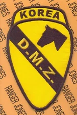 D.M.Z. KOREA 1st Cavalry Division 5.5' tab set 1 piece patch c/e
