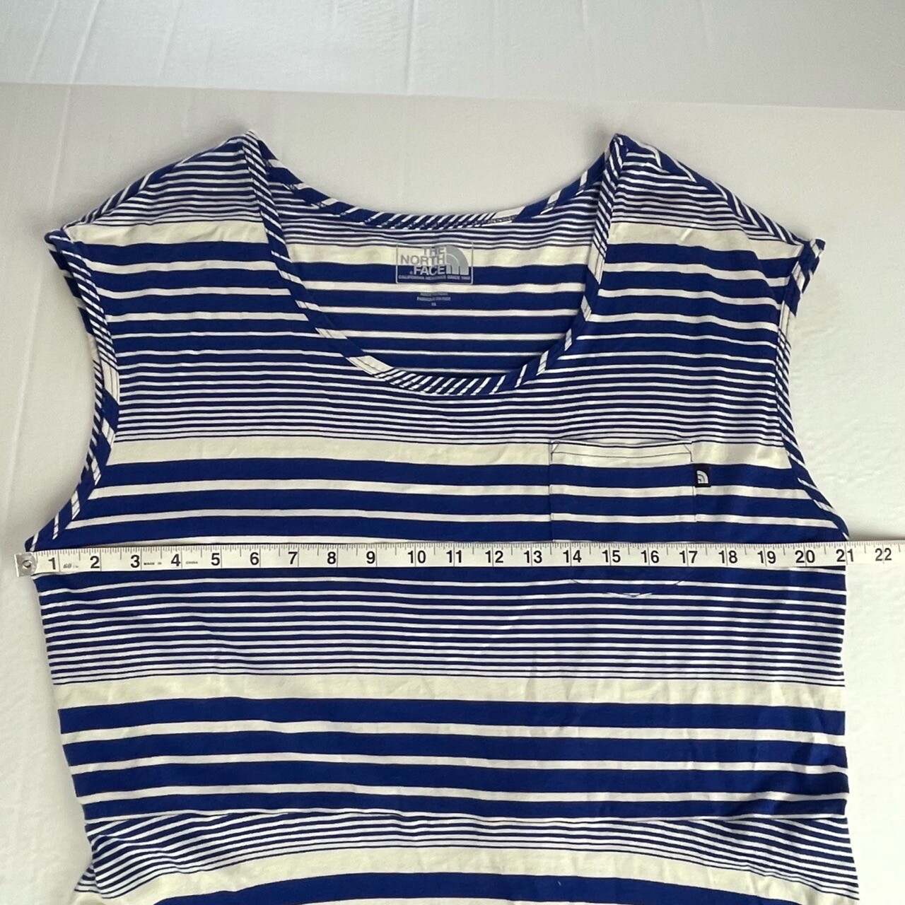 The North Face Blue White Striped Scoop Neck Kambra Dress Waist Tie Size XL thumbnail 10
