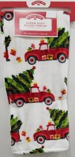 Holiday Time Super Soft Plush Throw, White/Red/Green 50" x 60"