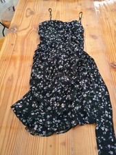 Womens Cotton Candy LA black spotted sleeveless dress sz s