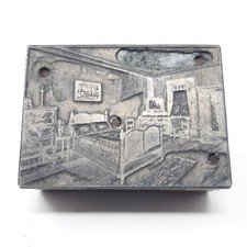 Printers Block Of A Vintage Bedroom Art Deco House Furniture Bed Wardrobe Chair