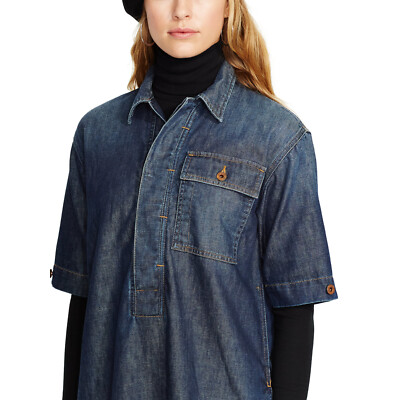 white christmas dresses Perception Denim Mini Dress Mid Wash main image 0