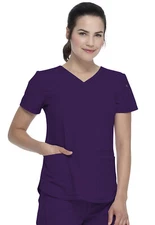Eggplant Dickies Scrubs Dynamix V Neck Top DK730 EGG