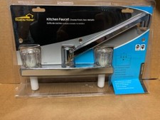 Road Home Chrome 2-Handle Deck-Mount Low-Arc Handle Kitchen Faucet