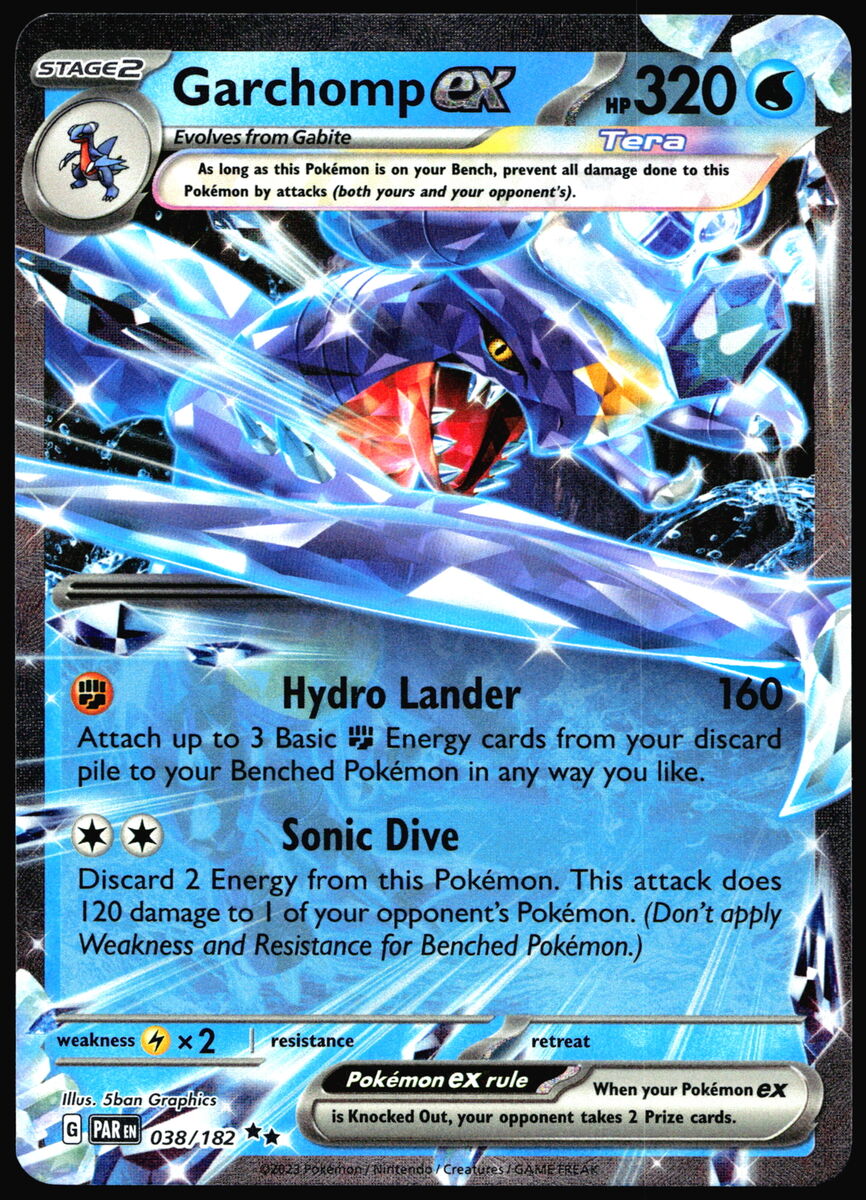 Garchomp ex SV04: Paradox Rift #038/182 Pokemon Card R1-X399 Garchomp ex SV04: Paradox Rift #038/182 Pokemon Card R1-X399