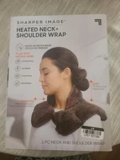 Sharper Image Heated/Cooled Weighted Neck + Shoulder Wrap With Natural Herbs 