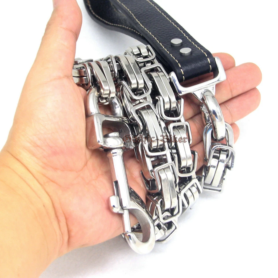 Correa de cadena grande fuerte para perros de acero inoxidable de alta resistencia Pitbull para mascotas 17 mm Foto 3 de 4