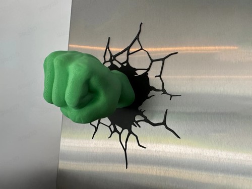 Hulk pugno decorazione da muro Marvel collezione creazione 3D wall art Avangers - Foto 2 di 6