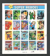 Sc # 4084 ~ Full Pane ~ 39¢ DC Comics Super Heroes Issue