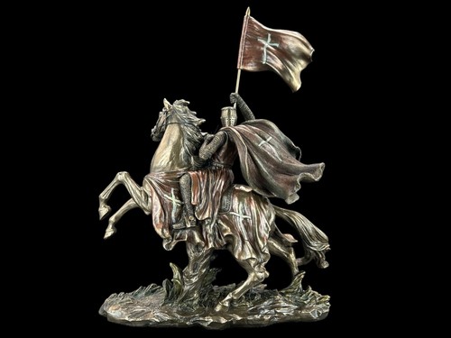 KREUZRITTER RITTER MIT FLAGGE AUF PFERD VERONESE WU77709A4 - Bild 8 von 10