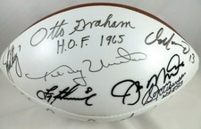 22 ALL-TIME QB SIGNED AUTO FOOTBALL PEYTON MANNING JOE NAMATH JOE MONTANA STARR