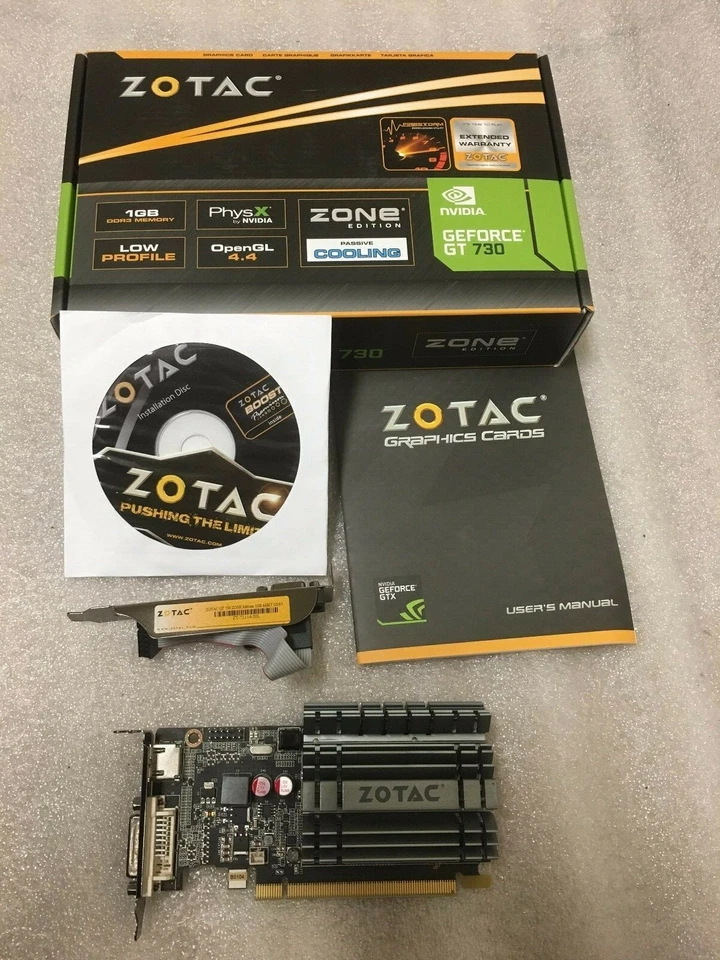 NEW ZOTAC NVIDIA GEFORCE GT 730 ZONE EDITION 1GB 64BIT DDR3 CARD - Low Profile - Image 3 of 4