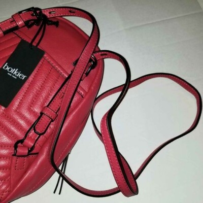 botkier moto mini backpack NWT Botkier Red Quilted Leather Star Moto Mini Backpack