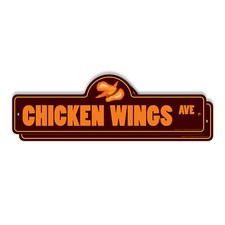 Chicken Wings Plastic Street Sign Crossing Xing Gift Novelty Funny