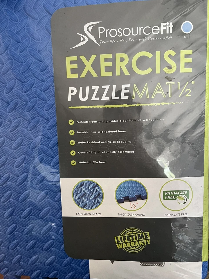 ProsourceFit Puzzle Mat ½ inch, 24 SQ FT, 6 Tiles, EVA Foam Interlocking Tiles - Image 3 of 3