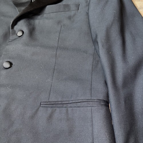 Giacca smoking Euromoda Tessuto Ermenegildo Zegna Super 120’s Nero made in Italy - Foto 4 di 22