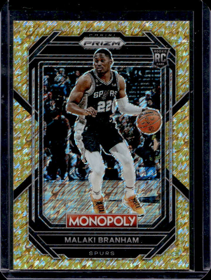 2022-23 Prizm Monopoly Malaki Branham Gold Money Shimmer RC #333/500 #81