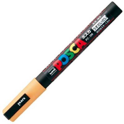 Uni Posca PC3M.54 Water-Based Paint Marker, Fine Point, Light Orange