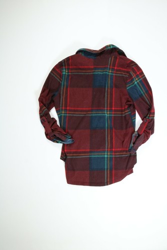 Girls Rue21 Brown Checkered Button Up Long Sleeve Shirt Small S EUC - Picture 2 of 5