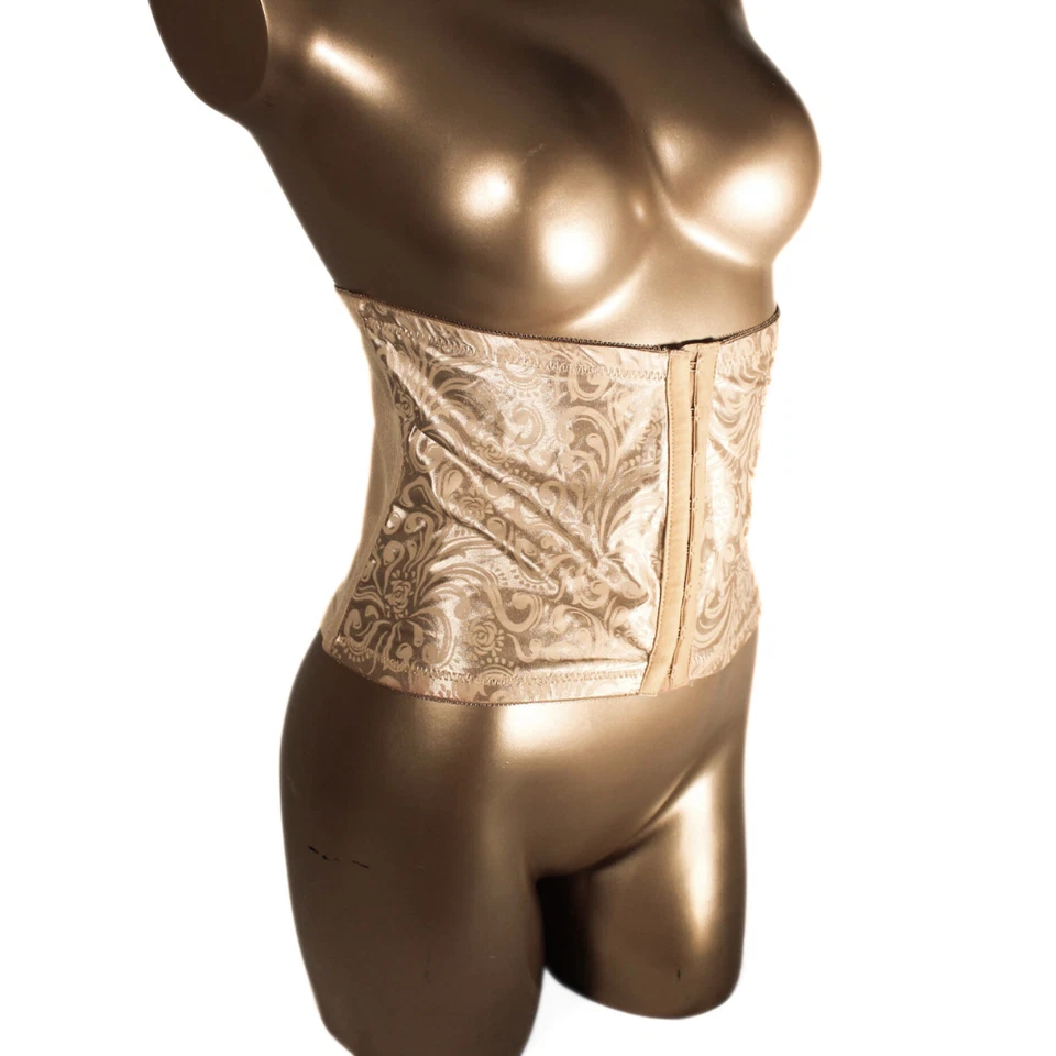 Cupid песок/бежевый талии Cincher - размер большой, крюк и глаз застежки, сатин дамасский - Изображение 2 из 4