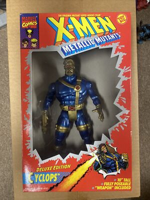 X-Men: Metallic Mutants Cyclops 10'' Action Figure (1994) ToyBiz New