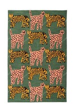 Catwalk Dark Green Handgetuftet 100% Wolle Weich Bereich Teppich