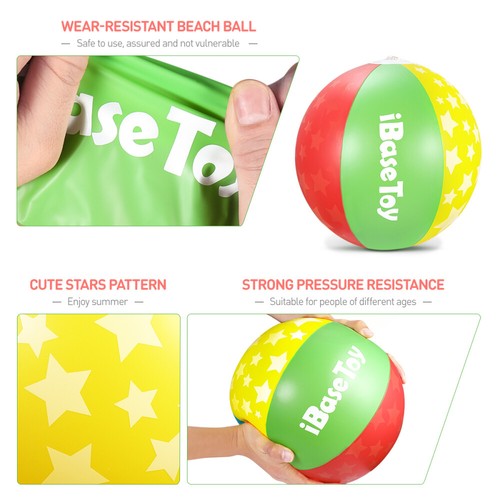 IBASETOY 13pcs PVC aufblasbarer Wasserball Sommer lustiger Wasserspaß spielen - Bild 4 von 12