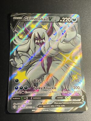 Grimmsnarl V SV116/SV122 Shiny Holo Full Art Ultra Rare Pokemon Shining  Fates | eBay