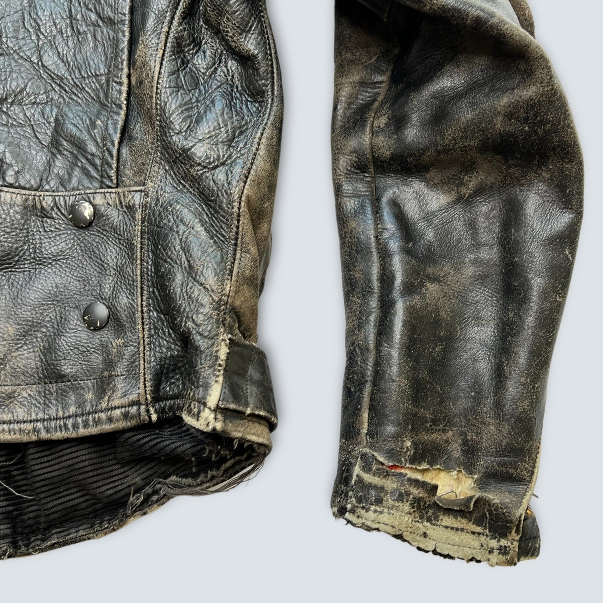 Vintage 60s Sears Oakbrook Distressed Leather D Pocket Vintage 60s Sears Oakbrook Distressed Leather D Pocket