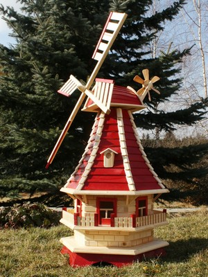 Große Windmühle Windmühlen mit Solarbeleuchtung Typ 3.1 