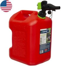 5 Gallon Smart Control Gas Can Dual Handle Squeeze Spout Fuel Container Red