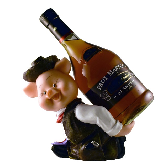 Animal Wine Bottle Holder Pig Figurine Perfect Gift for Wine Lovers eBay