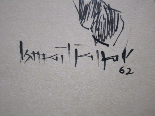 IMPORTANT DRAWING IMPRESSIONISM LANDSCAPE BURROW DONKEY MULE MYSTERY ARTIST VNTG - Picture 5 of 6