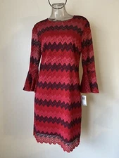 TRINA TURK Lovey Lace Bell Sleeve Illusion Dress Sizes 0, 4 NWT$188 TT191027