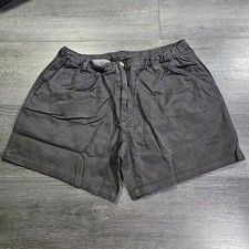 Bear Bottom Shorts Mens XL Black Elastic Waist 5.5" Comfort Stretch Chino