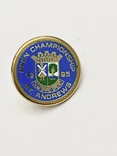 St. Andrews Golf Ball Marker Home of Open 1995 Championship Brass Stemmed