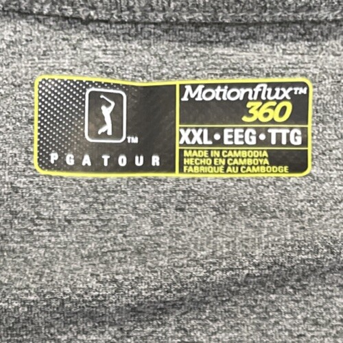 NWT PGA Tour Motionflux 360 Golf Long Sleeve Shirt Pullover Grey Men’s 2XL - Picture 3 of 7