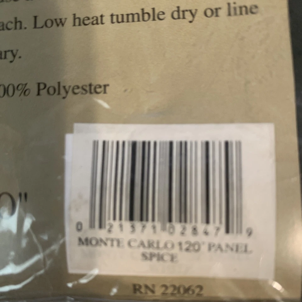 Monte Carlo Rod Pocket Panel, 1 Panel, Spice, 59" x 120" - Image 3 of 3