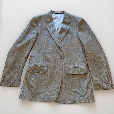 Berwin Herren Dormeuil reine Schurwolle Kariert Blazer Jacke UK Made 40R