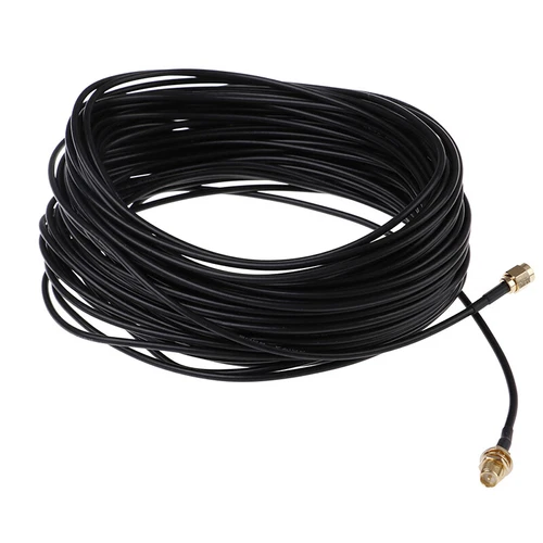 1PC 20m WiFi router antenna extension cable cord RG174 RP-SMA male to fema_KE G