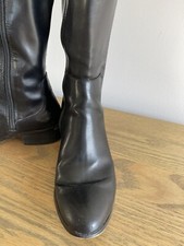 Bottes Cuir Noir Hautes Femme Donald J Pliner - Pointure US 8, Bout Pointu, Stretch - Neuves Sans Boîte