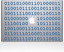 Decal Guru Binary Decal Vinyl Sticker 11 MacBook Air Light Blue