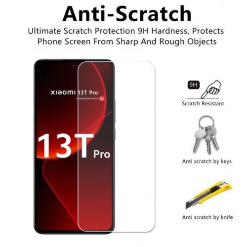 2 x verre de protection film verre pour Xiaomi 13T/13T Pro 5G écran film blindé Full 9H - Photo 5 sur 8